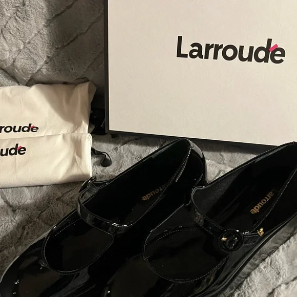 Larroude Black Platform Mary Jane Shoes - Picture 2 of 3